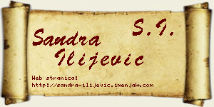 Sandra Ilijević vizit kartica